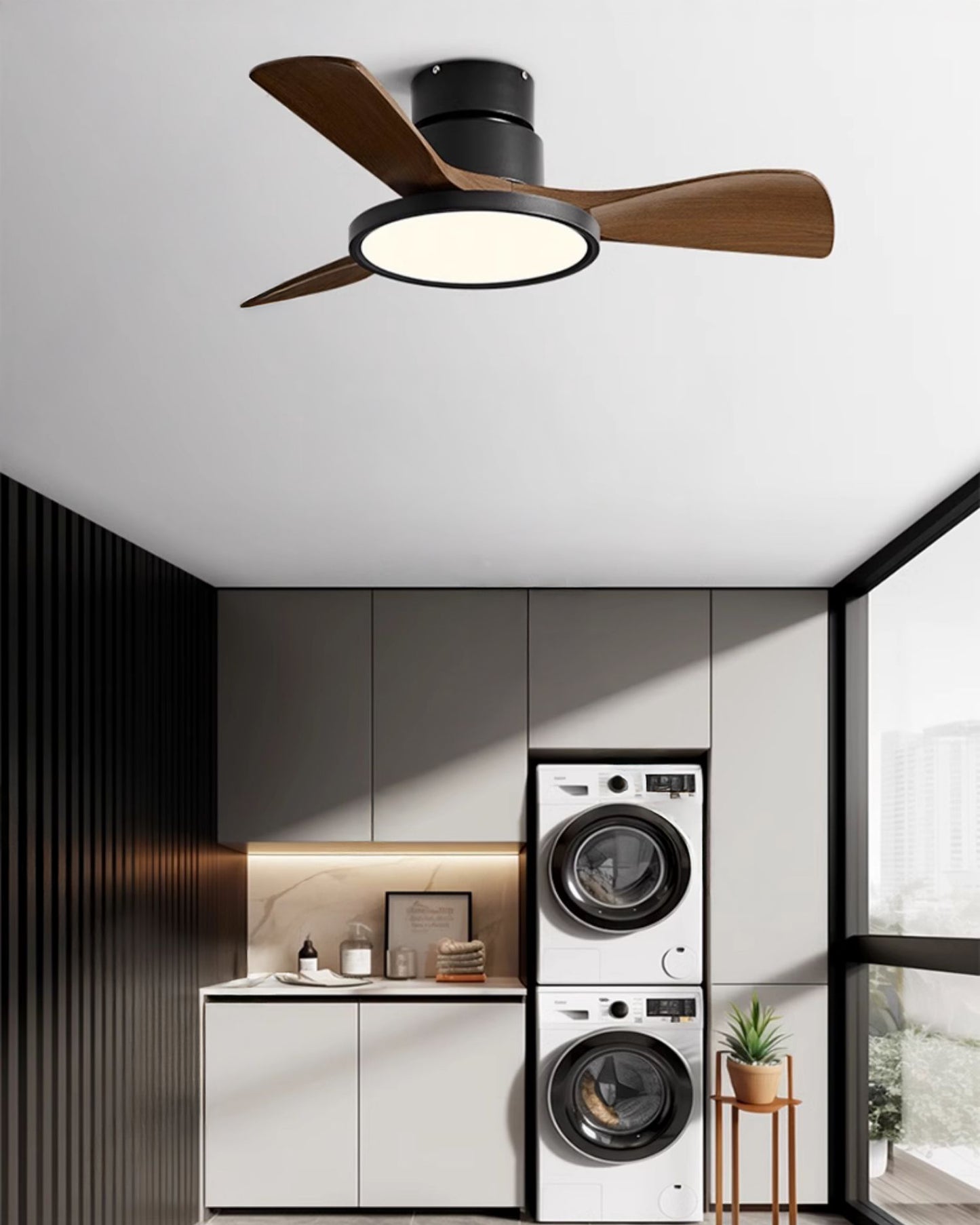 WOMO 3 Blade Low Profile Ceiling Fan Lamp - WM5170