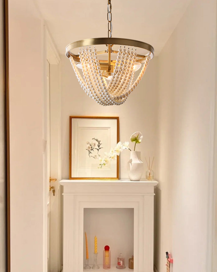 WOMO Pearl Beaded Chandelier-WM2407