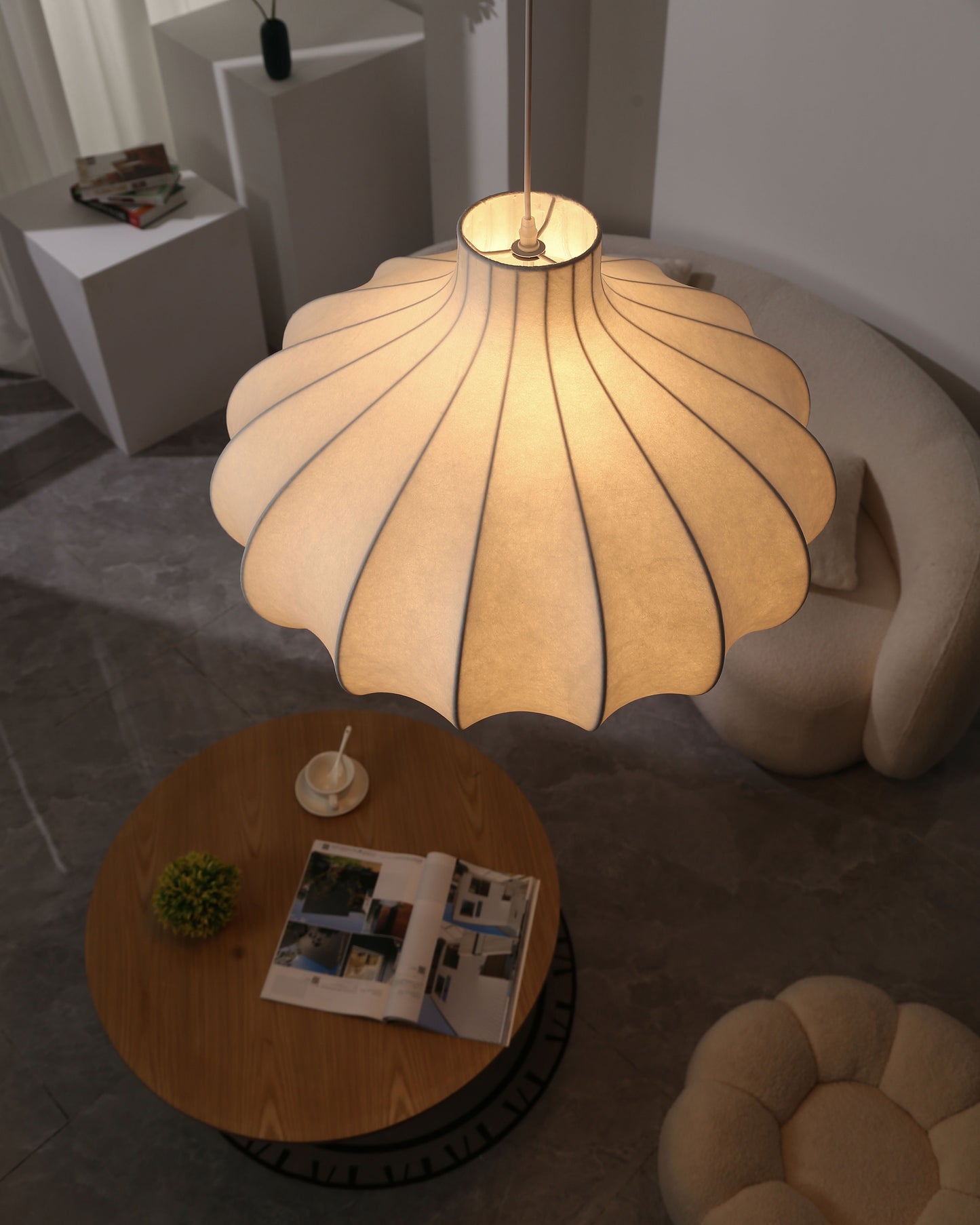 WOMO Pumpkin Silk Pendant Light-WM2568