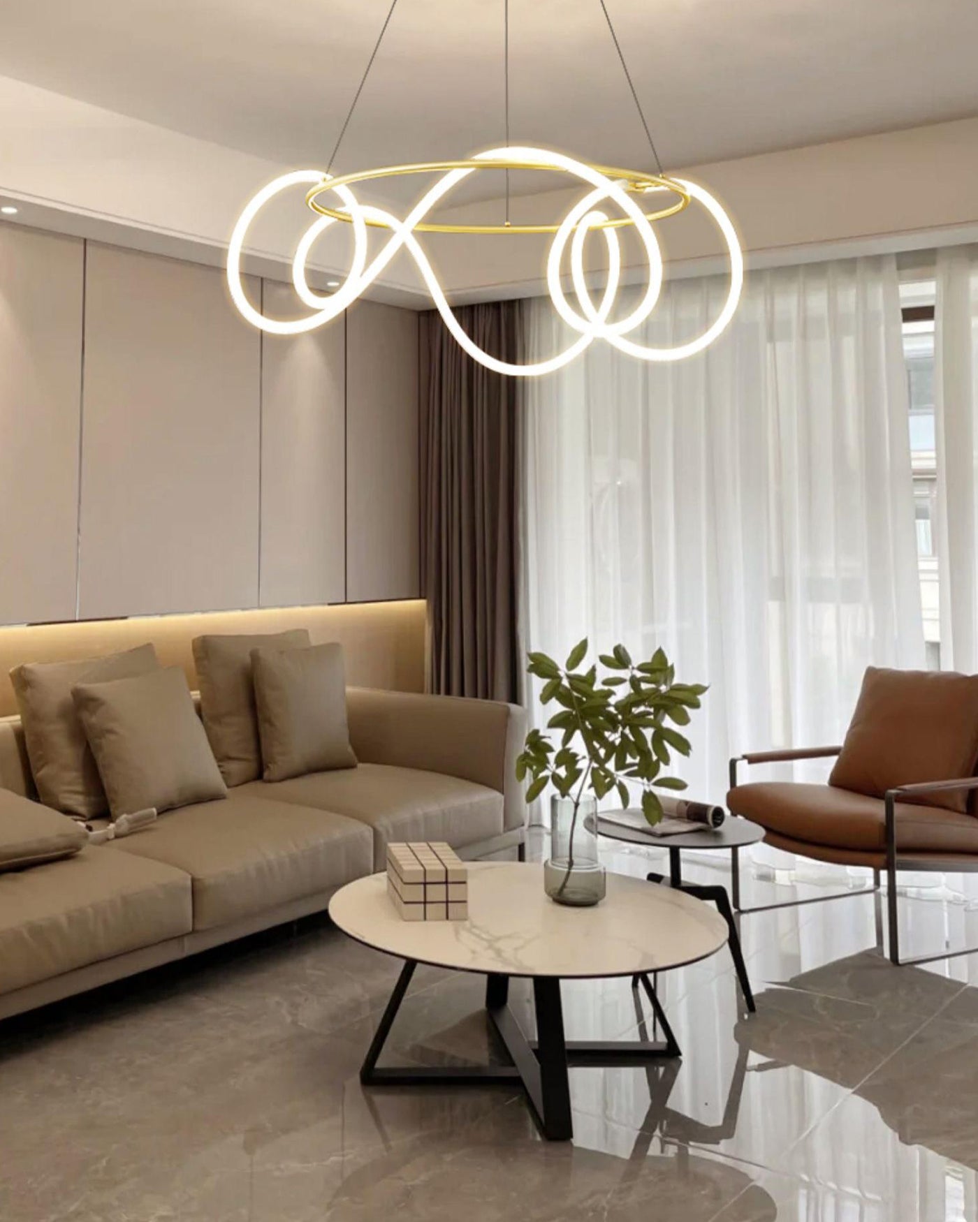 WOMO Rope Led Round Chandelier-WM2059b