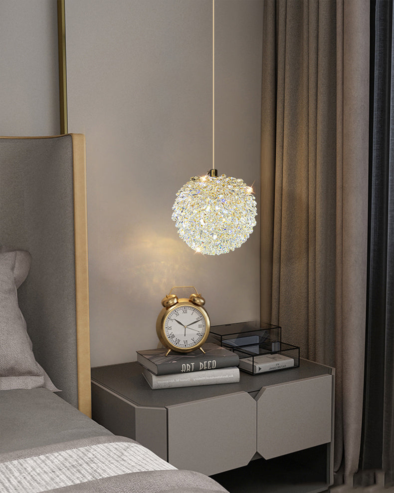 WOMO Small Crystal Globe Pendant Light-WM2367