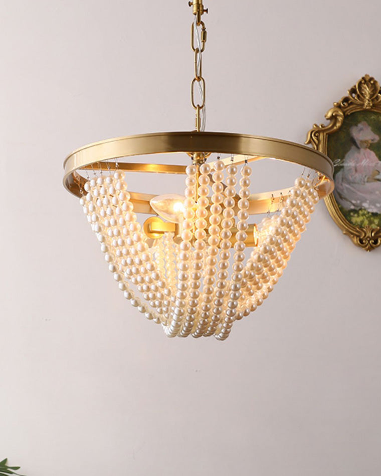 WOMO Pearl Beaded Chandelier-WM2407