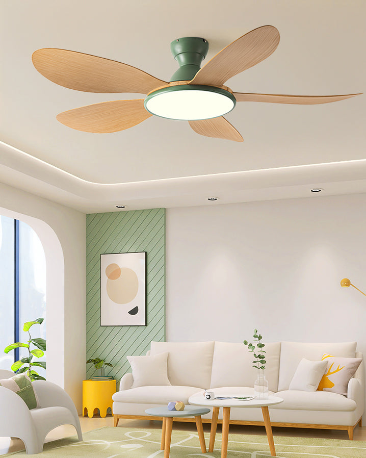 WOMO Low Profile Ceiling Fan with Bright Light - WM5153