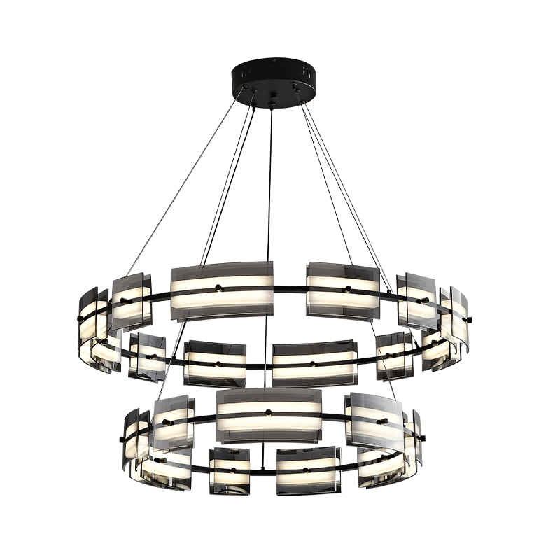 WOMO Modern Tiered Glass Chandelier-WM2220