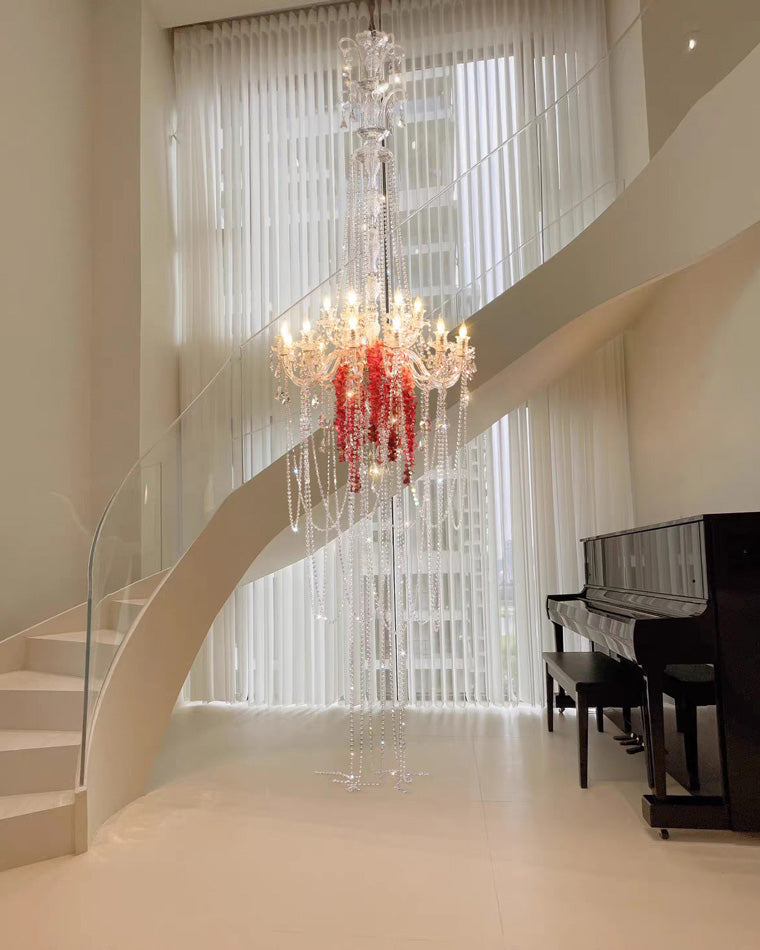 WOMO Long Candelabra Crystal Chandelier-WM2375