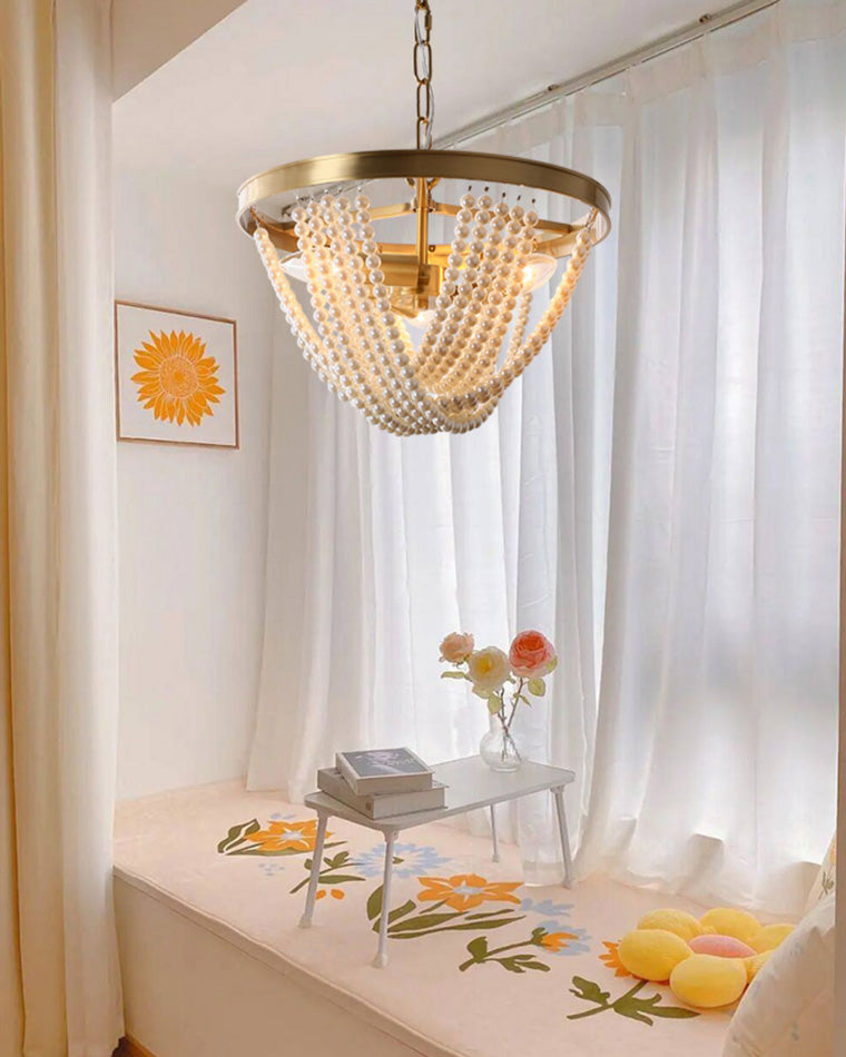 WOMO Pearl Beaded Chandelier-WM2407