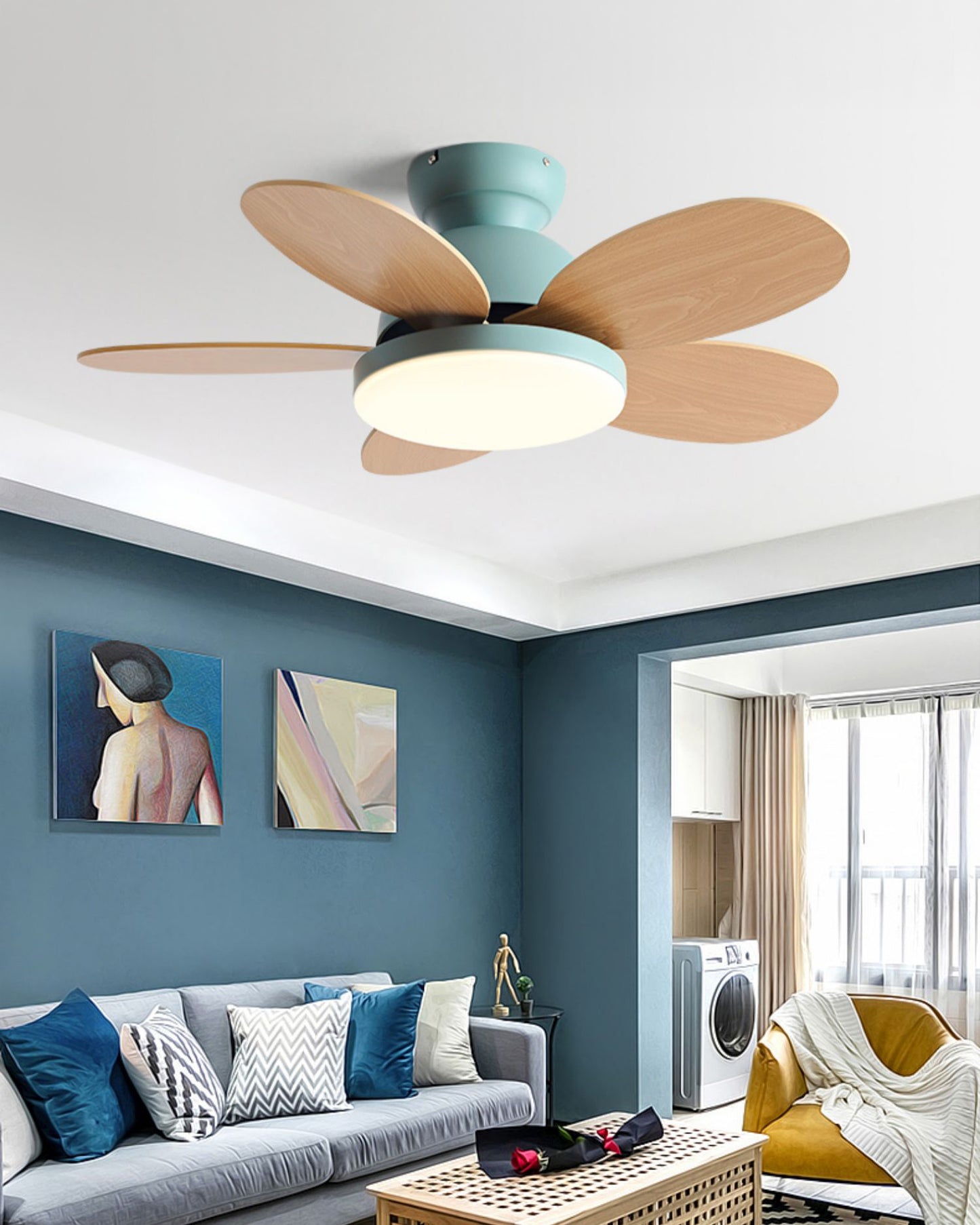 WOMO Children Low Profile Ceiling Fan Lamp - WM5158