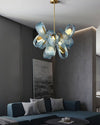 WOMO Edle Kronleuchter Blau Glas Wohnzimmer-WM2213b thumbnail