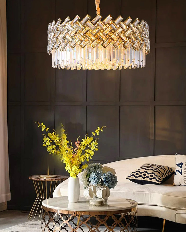 WOMO Shield Crystal Round Chandelier-WM2190