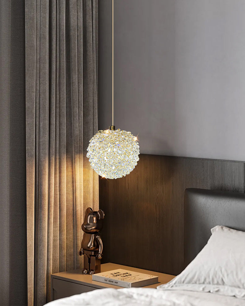 WOMO Small Crystal Globe Pendant Light-WM2367