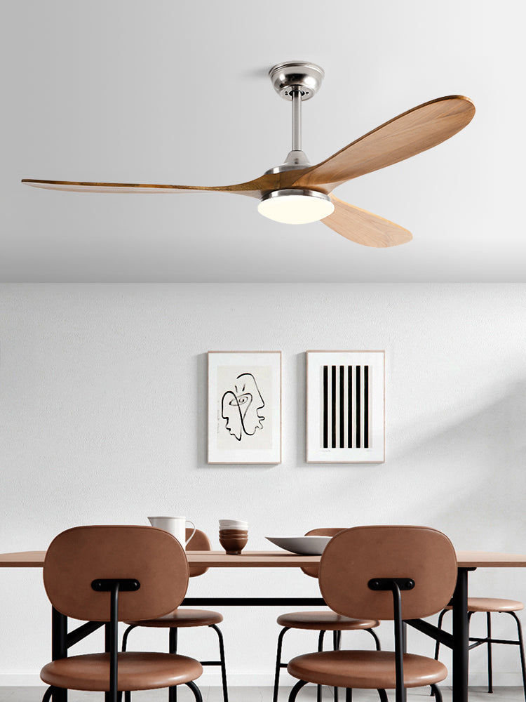 WOMO Large Wood Ceiling Fan with Light - WM5161
