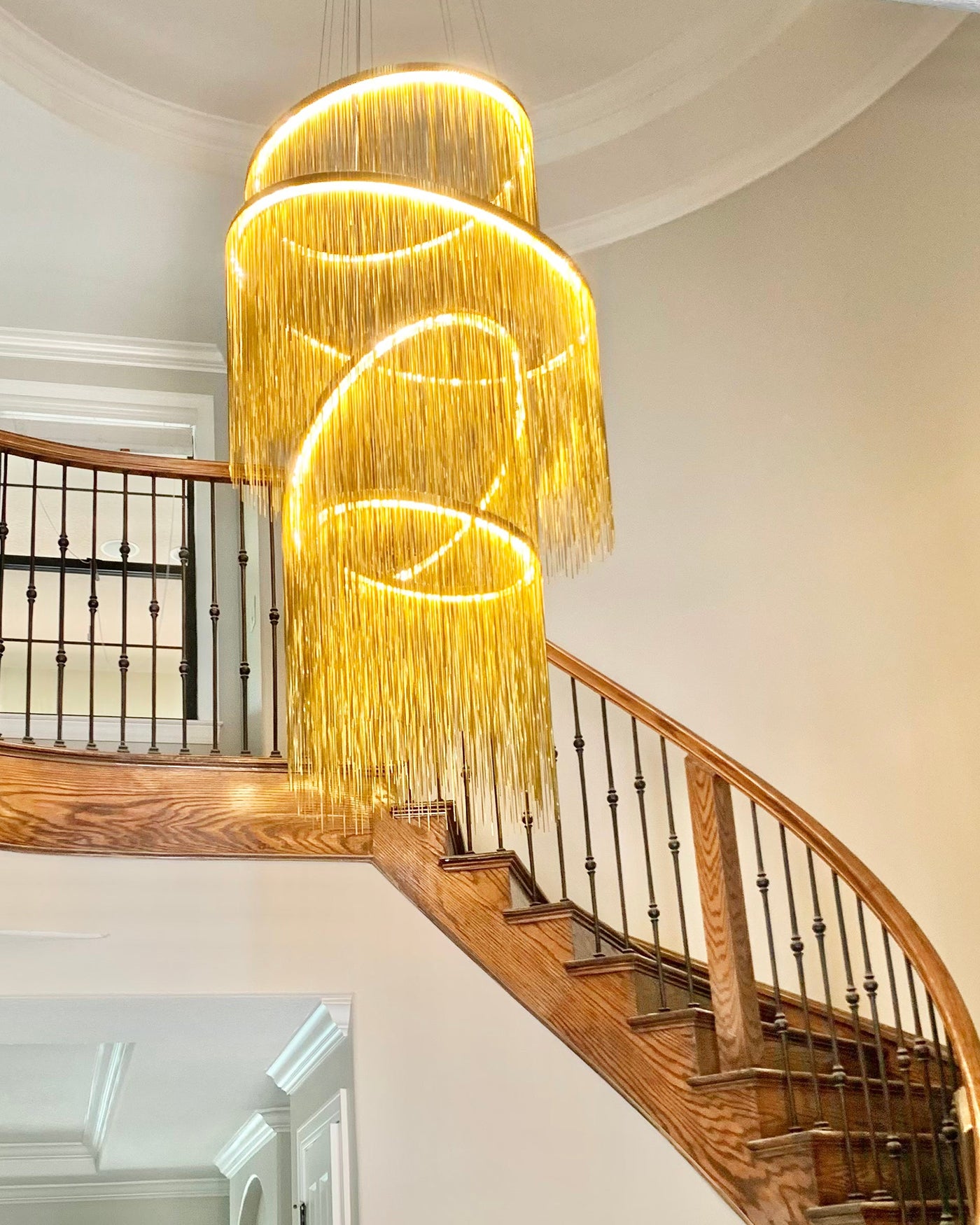 WOMO Tiered Fringe Chandelier-WM2062c