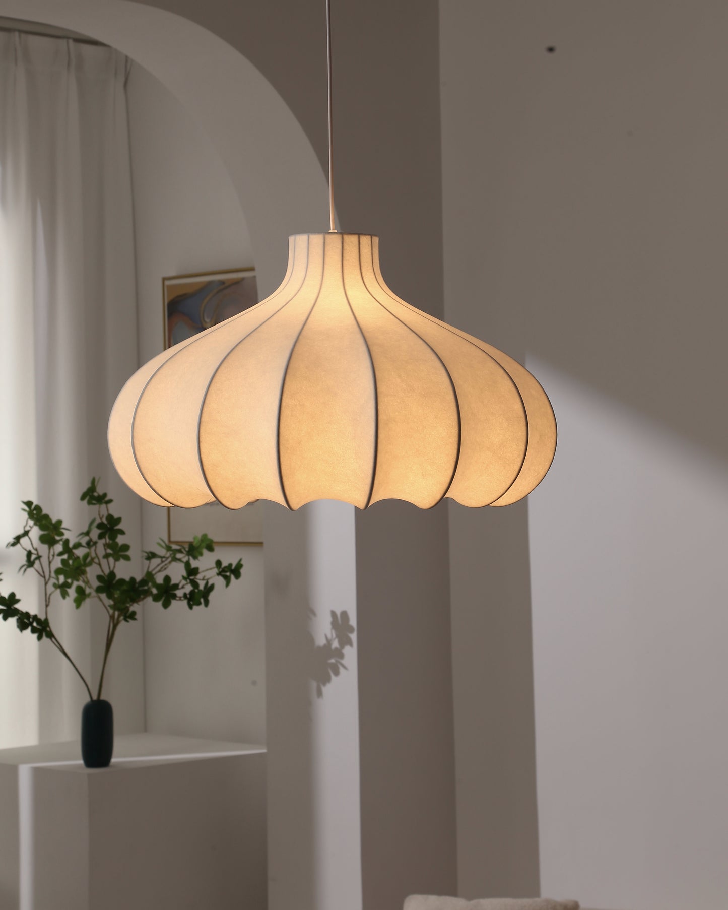 WOMO Pumpkin Silk Pendant Light-WM2568