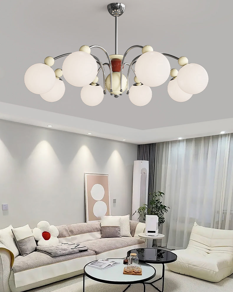 WOMO Glass Globe Arm Chandelier-WM2598