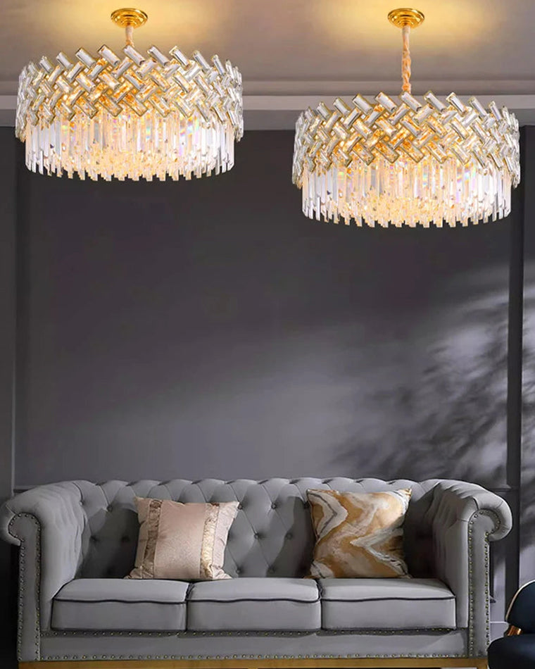 WOMO Shield Crystal Round Chandelier-WM2190
