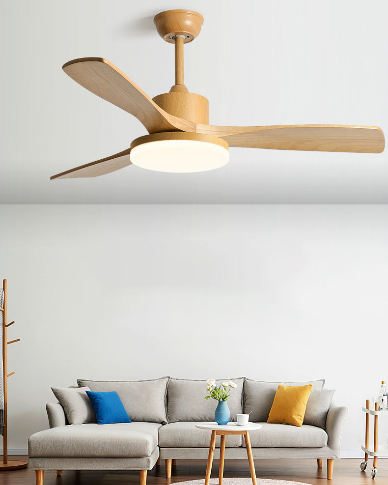 WOMO 3 Wood Blade Ceiling Fan Lamp - WM5174