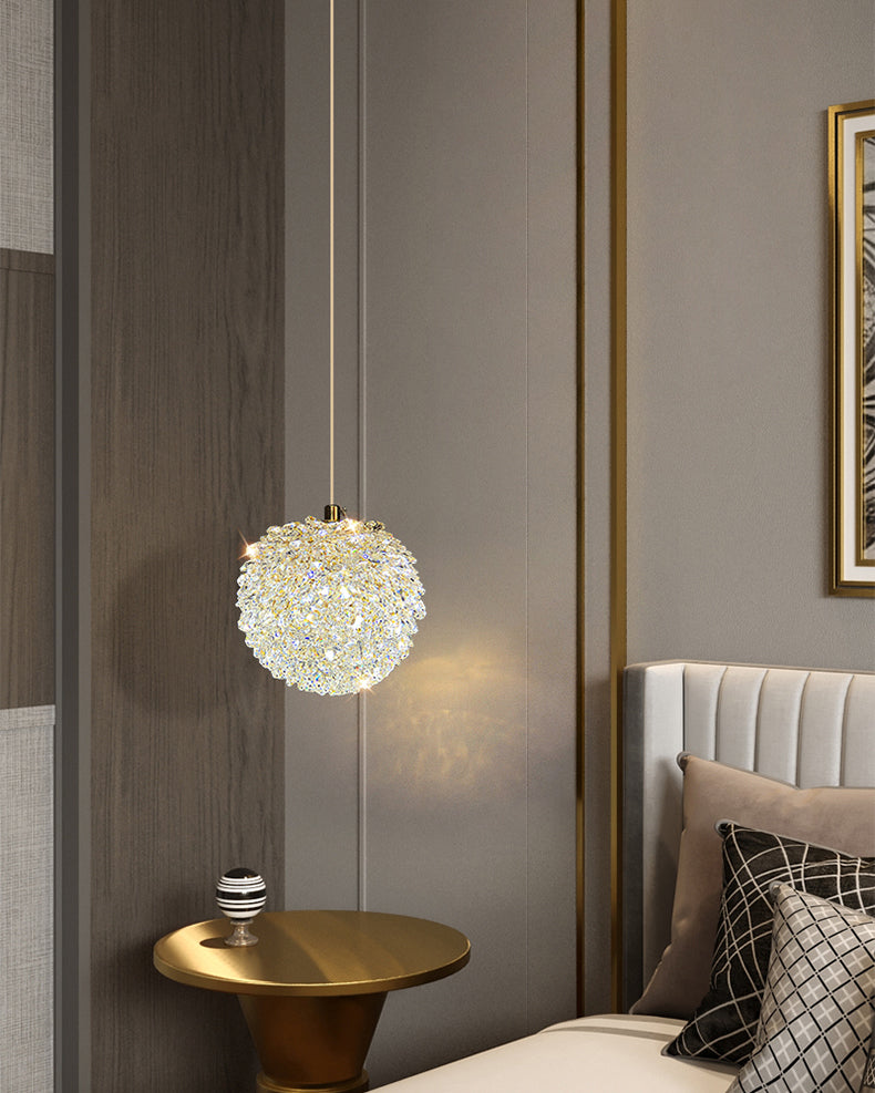 WOMO Small Crystal Globe Pendant Light-WM2367