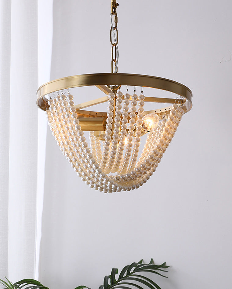 WOMO Pearl Beaded Chandelier-WM2407