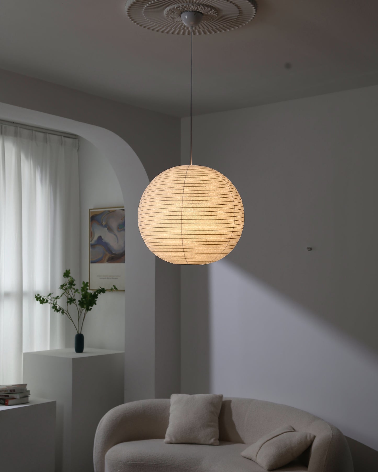 WOMO Rice Paper Globe Pendant Light-WM2722