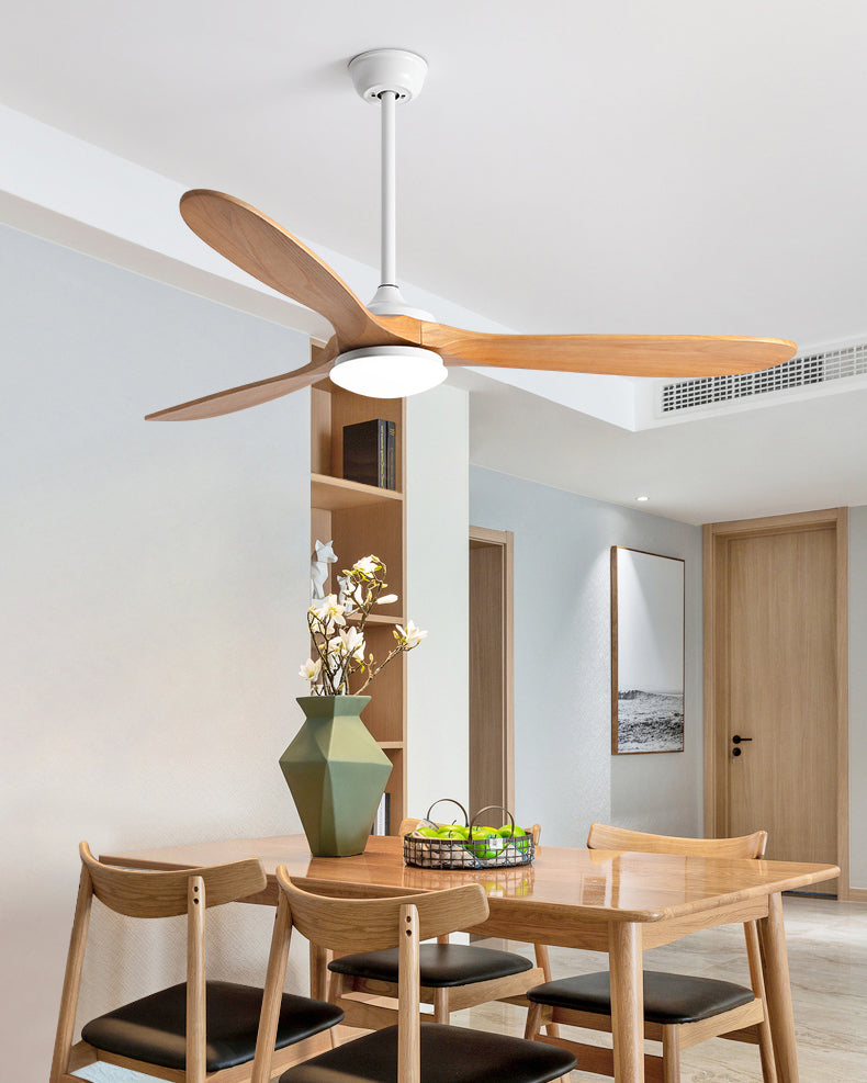 WOMO Large Wood Ceiling Fan with Light - WM5161