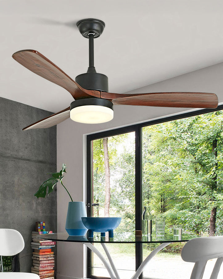 WOMO 3 Wood Blade Ceiling Fan Lamp - WM5174