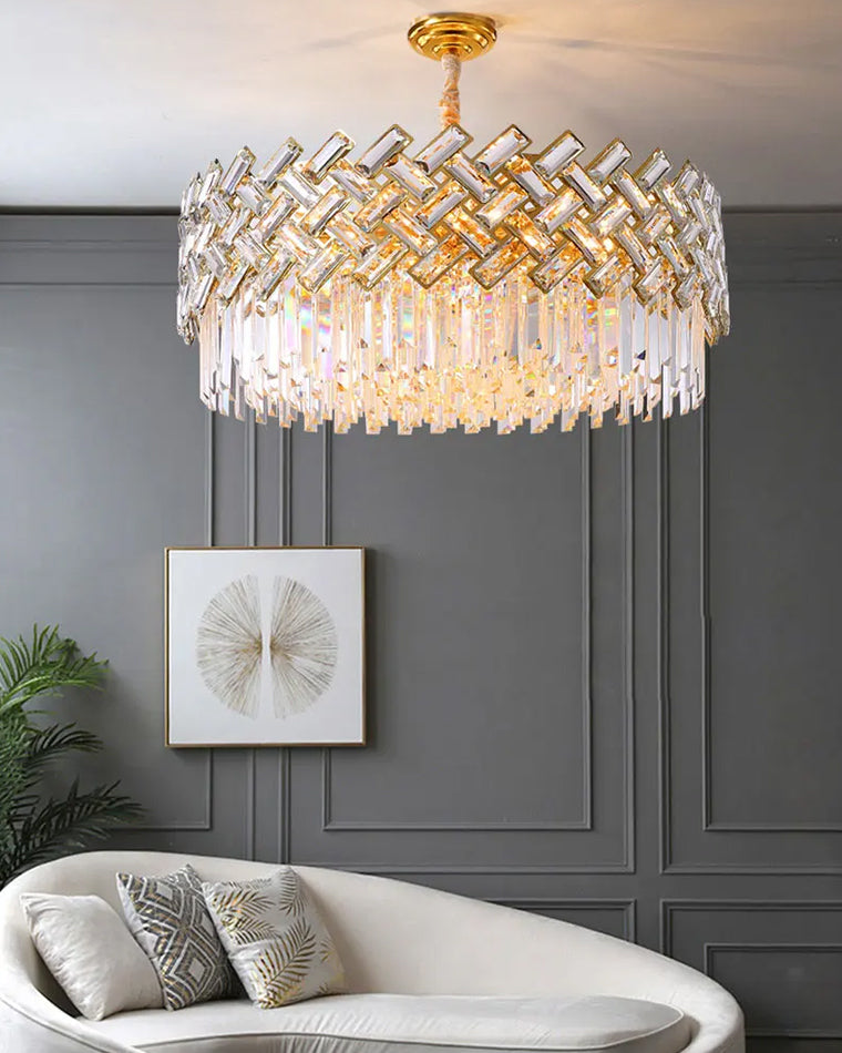 WOMO Shield Crystal Round Chandelier-WM2190