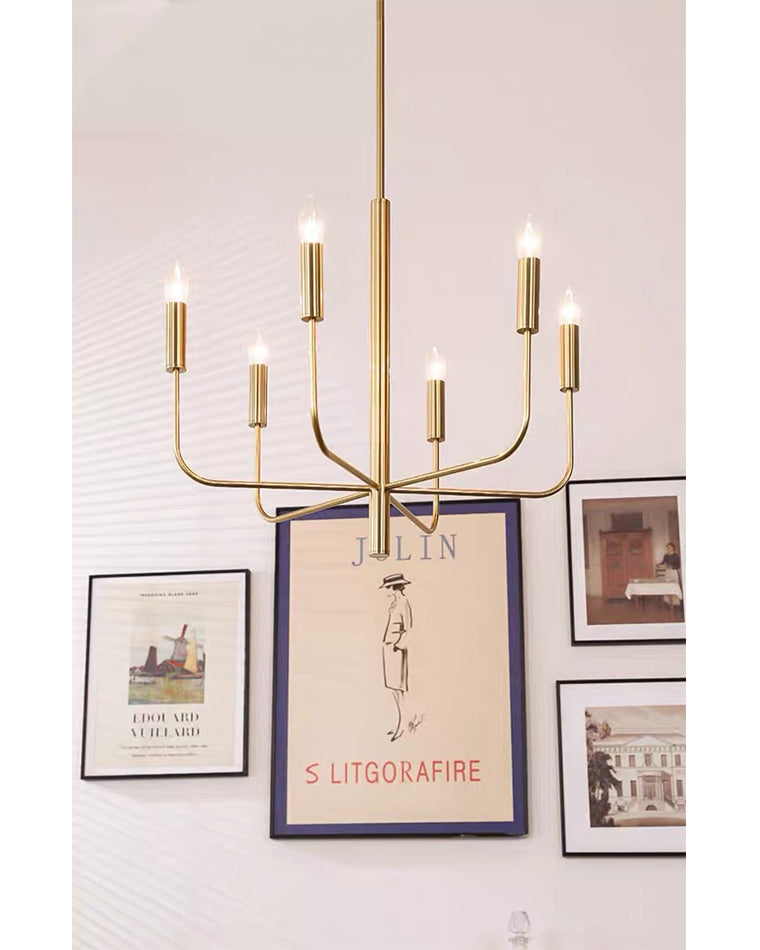 WOMO Gold Candlestick Chandelier-WM2509