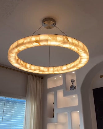 WOMO Alabaster Circular Chandelier-WM2803