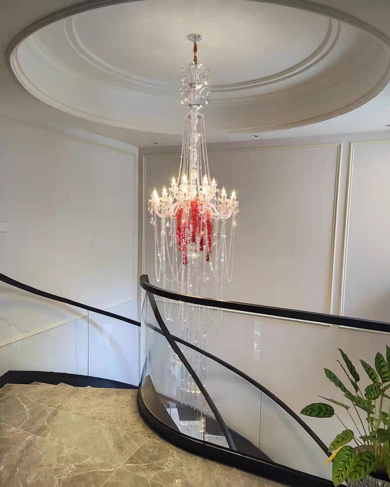 WOMO Long Candelabra Crystal Chandelier-WM2375