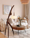 WOMO Flying Saucer Dreibein-Stehlampe aus Holz-WM7136 thumbnail
