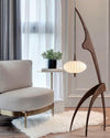 WOMO Flying Saucer Dreibein-Stehlampe aus Holz-WM7136 thumbnail