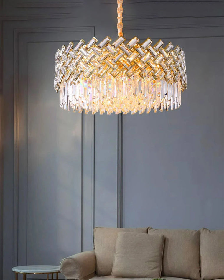 WOMO Shield Crystal Round Chandelier-WM2190