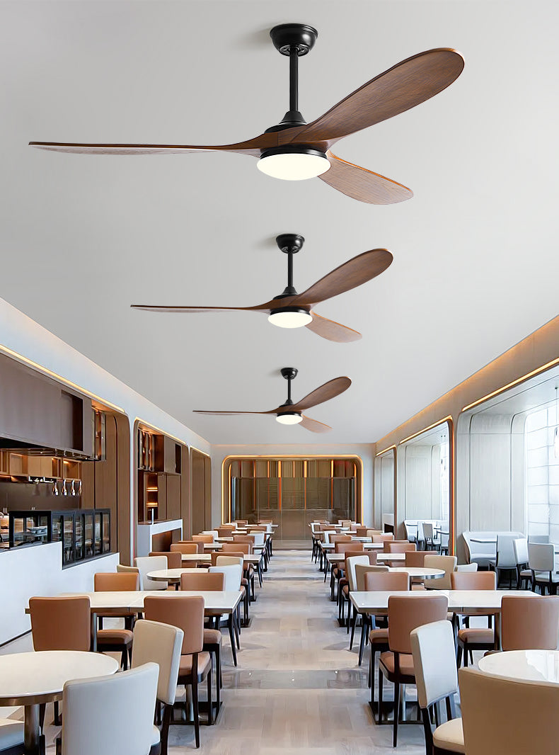 WOMO Large Wood Ceiling Fan with Light - WM5161