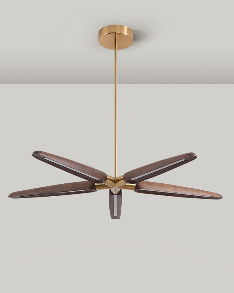 WOMO 3/5 Light Wood Pendant Light-WM2524