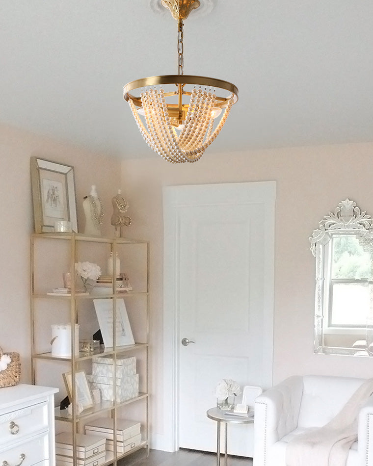 WOMO Pearl Beaded Chandelier-WM2407