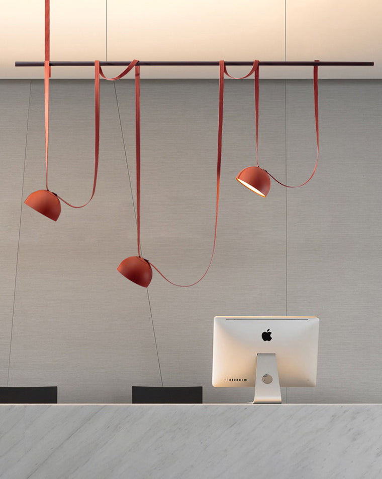 WOMO Dome Leather Linear Chandelier-WM2319