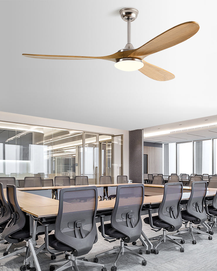 WOMO Large Wood Ceiling Fan with Light - WM5161