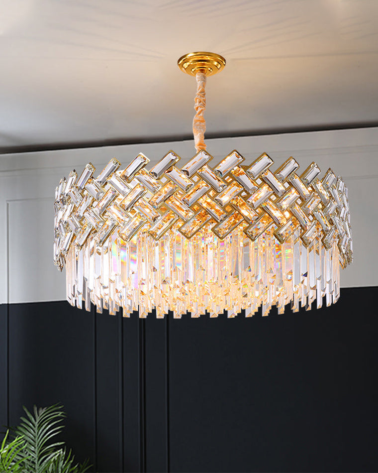 WOMO Shield Crystal Round Chandelier-WM2190