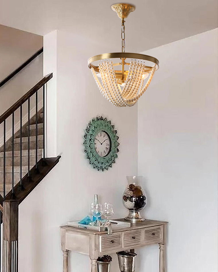 WOMO Pearl Beaded Chandelier-WM2407