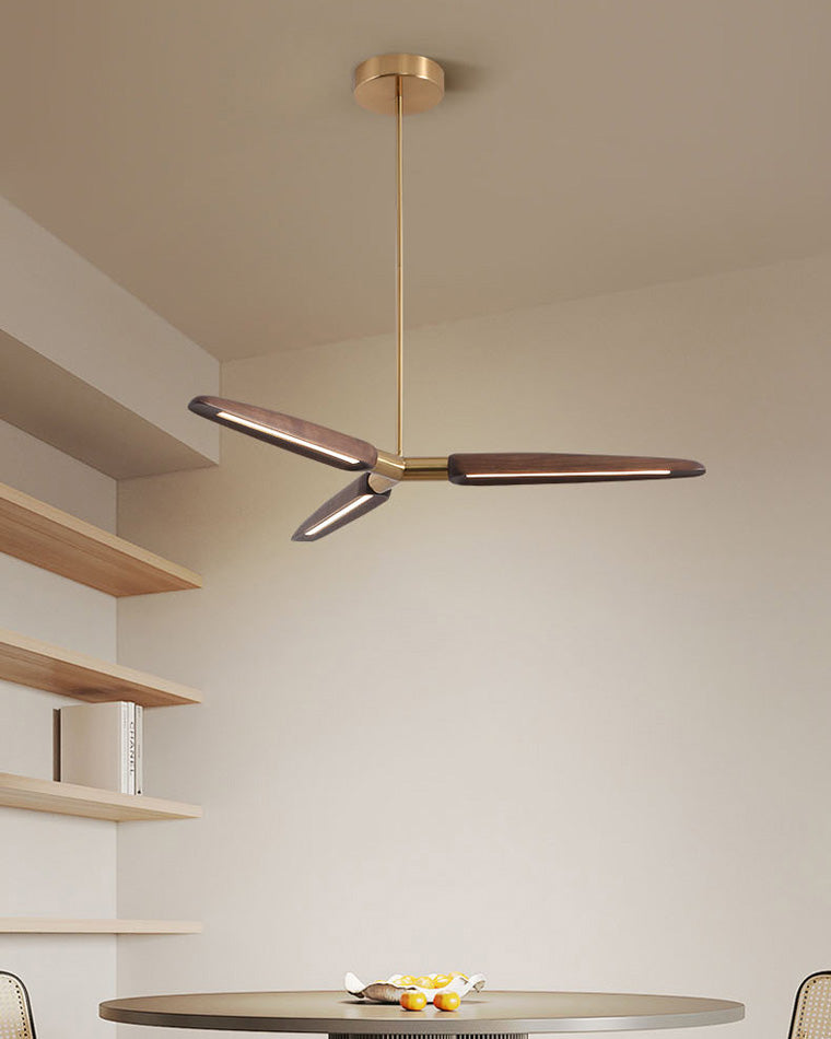 WOMO 3/5 Light Wood Pendant Light-WM2524