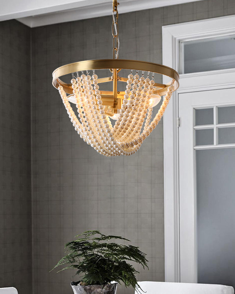 WOMO Pearl Beaded Chandelier-WM2407