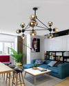 WOMO Sputnik Kronleuchter Wohnzimmer Modern Glas-WM2704 thumbnail