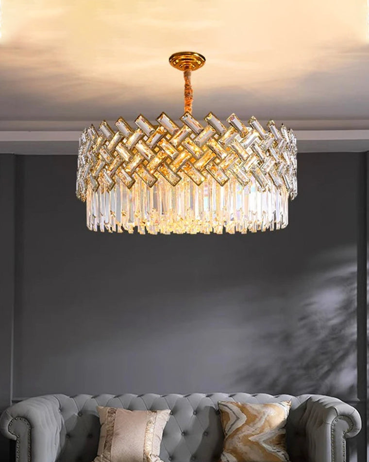 WOMO Shield Crystal Round Chandelier-WM2190