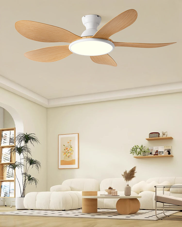 WOMO Low Profile Ceiling Fan with Bright Light - WM5153