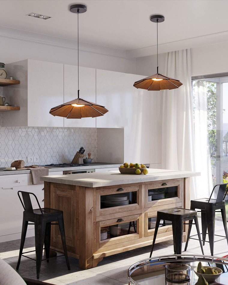 WOMO Petal Wood Pendant Light-WM2525