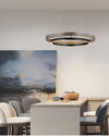 WOMO LED Kronleuchter Ring Esstisch Holz Landhaus Modern-WM2492 thumbnail