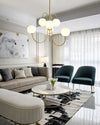 WOMO Mid Century Kronleuchter Gold Glaskugeln-WM2625 thumbnail