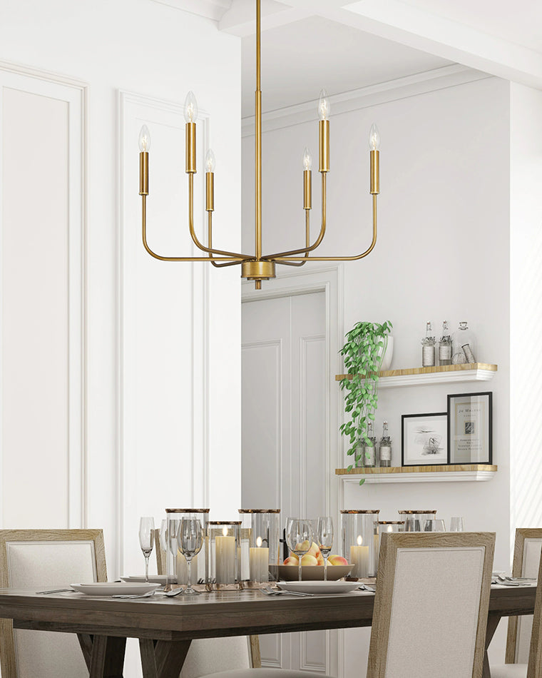 WOMO Gold Candlestick Chandelier-WM2509