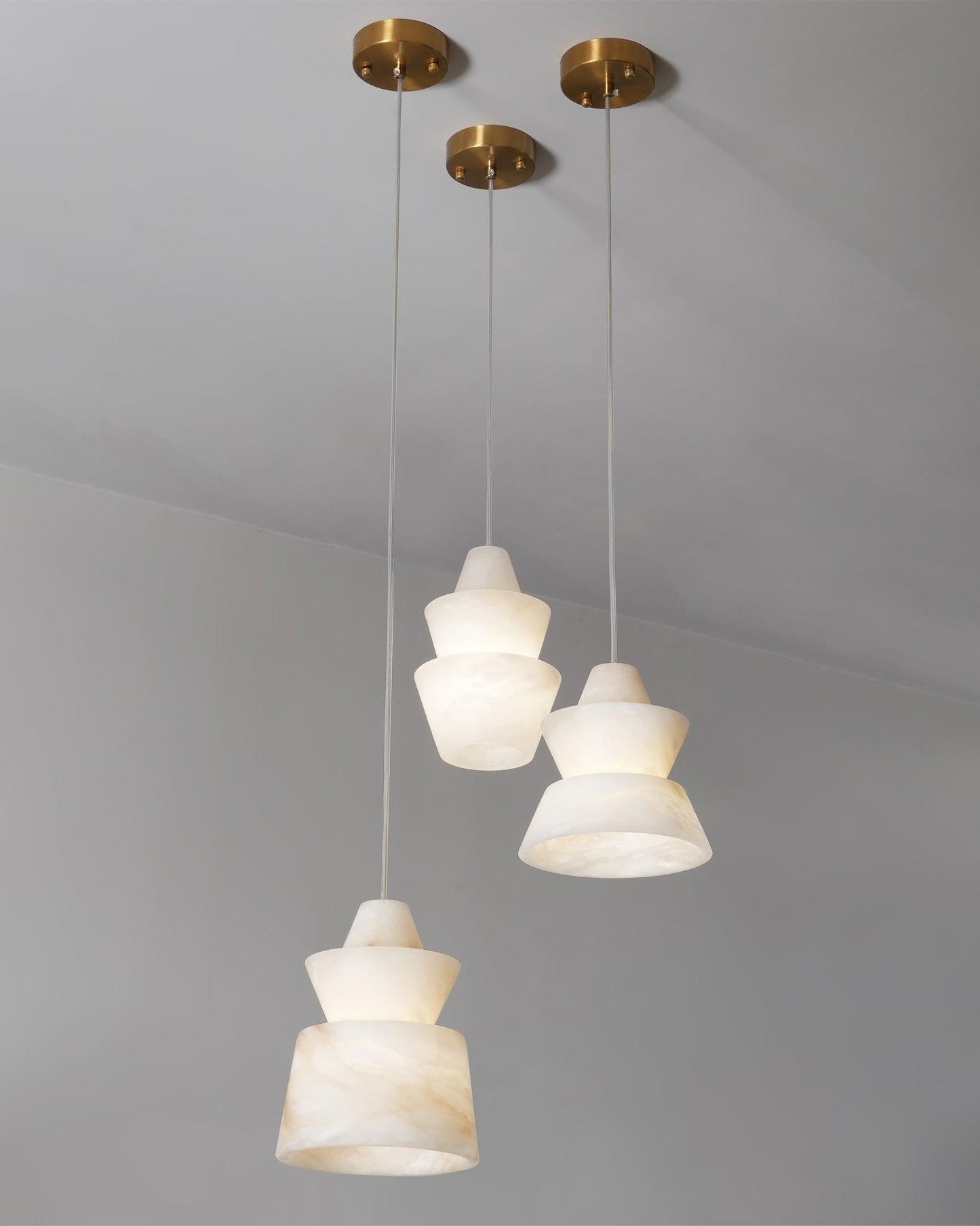 WOMO Hat Shaded Alabaster Pendant Light-WM2896