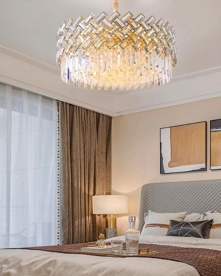 WOMO Shield Crystal Round Chandelier-WM2190